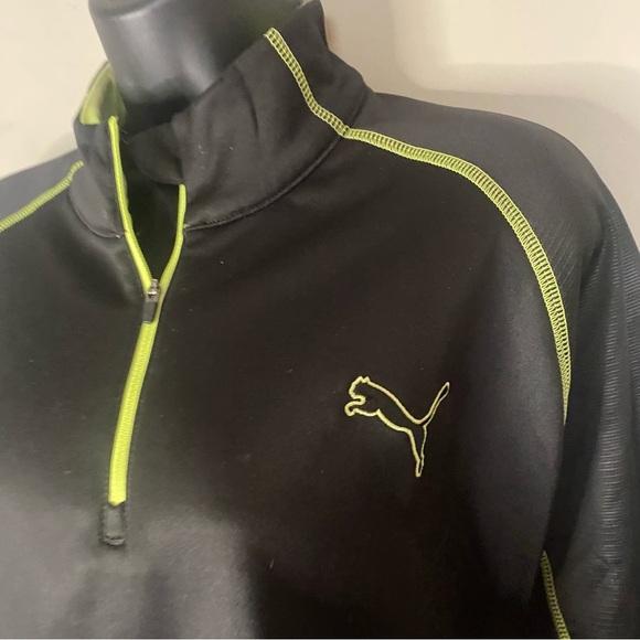 PUMA Men's Ice Strip 1/4 Zip Gold Pullover Sweater 2016 - Picture 8 of 11